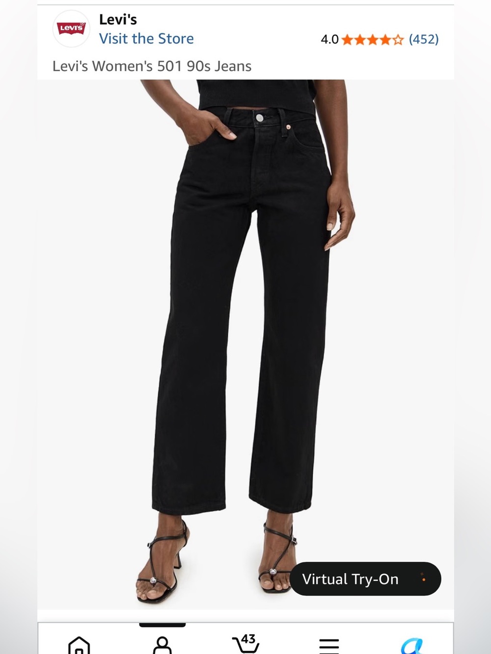 Levi’s Women’s 501 ’90s Black Jeans Size 28 Loose Straight [COPY]